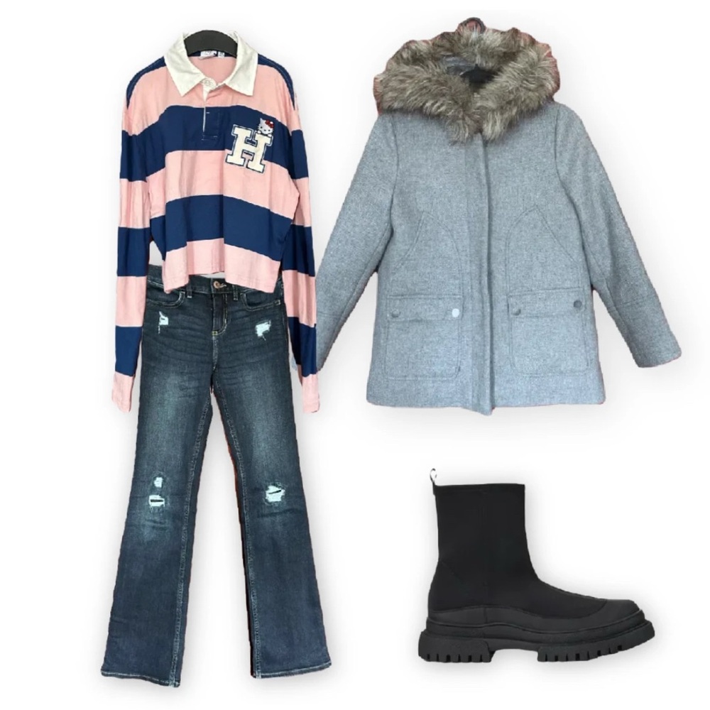 Zara Girls Wool Coat - Size 13/14